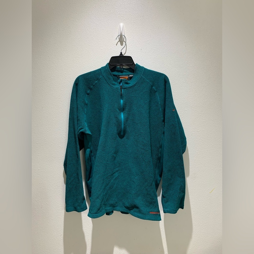 Merrell Men's 1/4 Zip Pullover Long Sleeve Green Casual Size L